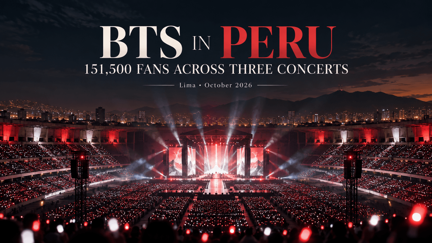 Original BiasList graphic for BTS’s three Lima concerts drawing 151,500 attendees