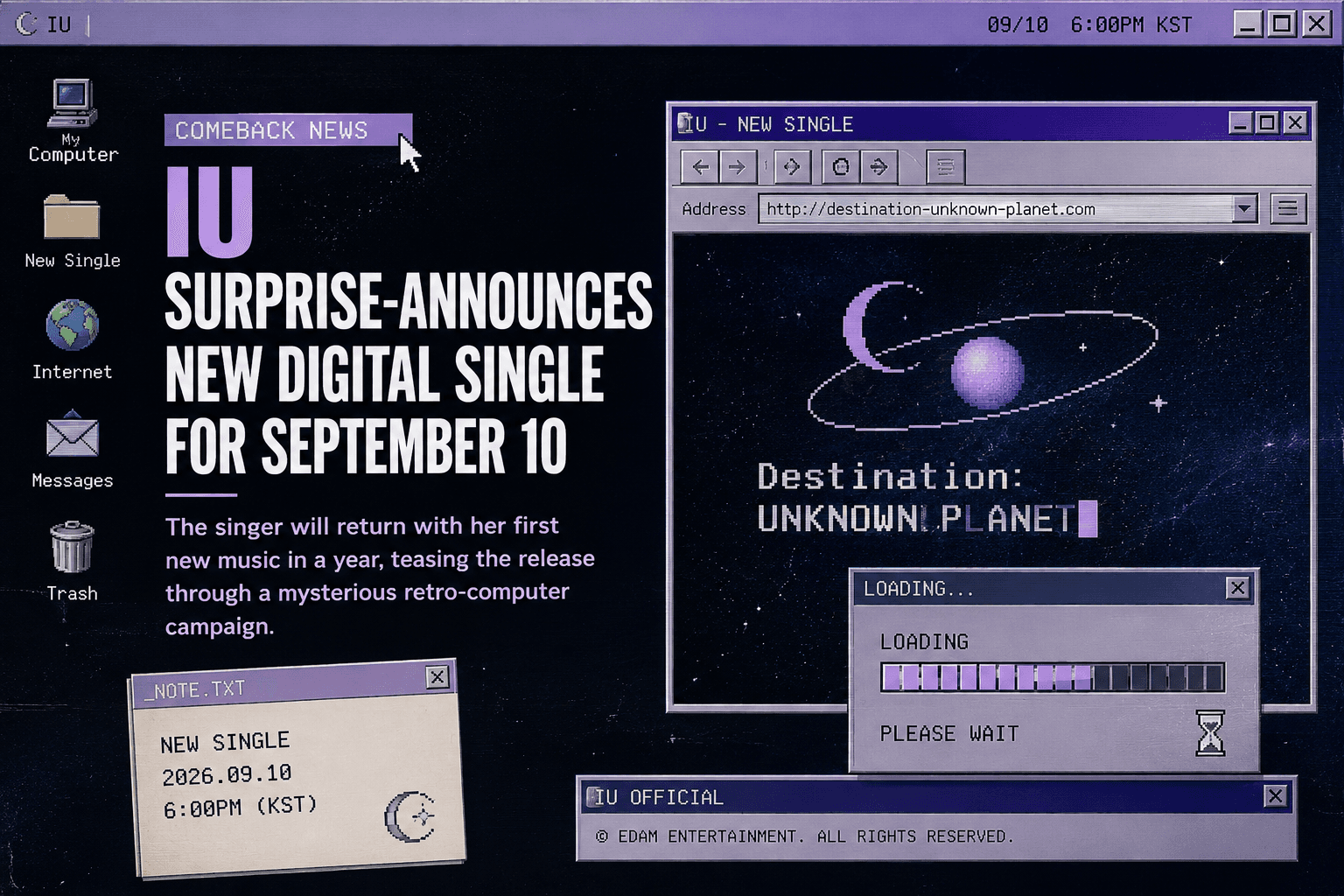 BiasList editorial graphic for IU’s September 10 digital single announcement.