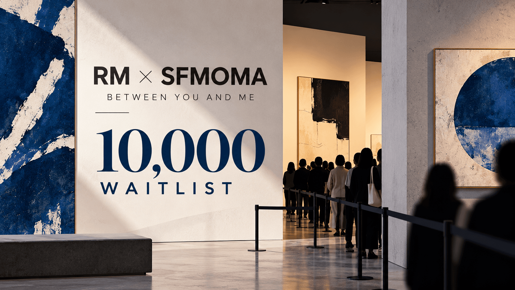 Original BiasList graphic for RM’s SFMOMA exhibition and its surge in museum demand.
